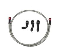 Motorbike Hoses DOT Oil Tube Line ATV Street Dirt Pit Bike M10 Motorcycle Hydraulic Stainless Steel Braided Brake Fluid Brake Hose 28°-28° Motorcycle Brake line(1300mm)