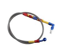 Motorbike Hoses Flexible Rotatable Extended Connector Braided Steel Tube Pipe Line Cable 100cm for Motorbike Motorcycle Brake Clutch Oil Hose Motorcycle Brake line