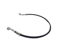 Motorbike Hoses for ATV 300-2200MM Motorcycle Hydraulic Brake Hose Line Brake Clutch Line Black Silver Braided Cable 10mm Banjo Pipe Motorcycle Brake line(Zwart,400mm)