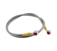 Motorbike Hoses Motorcycle Brake Clutch Oil Hose Braided Steel Tube Pipe Line Cable 90cm One Side Connector 28° Silver for Motorbike Spare Part Motorcycle Brake line