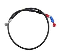 Motorbike Hoses Motorcycle Brake Clutch Oil Hose Braided Steel Tube Pipe Line Cable 90cm Red Blue Bent Extend/28° Connector for Motorbike Spare Motorcycle Brake line