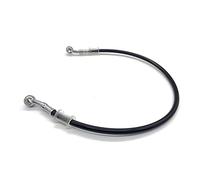 Motorbike Hoses Motorcycle Hydraulic Brake Hose Line Black Silver Braided Cable 10mm Banjo Pipe for 200-2200MM Motorcycle Brake line(1000MM)
