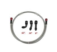 Motorbike Hoses Motorcycle Hydraulic Stainless Steel Braided Brake Fluid DOT Oil Tube Line For ATV Street Dirt Pit Bike M10 Brake Hose 28°-28° Motorcycle Brake line