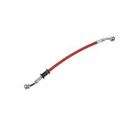 Motorbike Hoses Short 27 34 40MM Motorcycle Hydraulic Brake Hose Line Cable 10mm Banjo Pipe Line Braided Oil Hose Motorcycle Brake line(Rood,27cm)