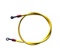 Motorbike Hoses with Straight 28 Degree Red Blue Aluminium Banjo Brake Crimp Fittings Motorcycle Braided Oil Brake Hose Motorcycle Brake line(100cm)