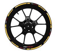 Motorbike Hub Decoration Motorcycle Wheel Decals Stickers for YA&MAHA YZFR6 YZF-R6 R6 Wheel Sticker Reflective Rim Decal Stripe Tape Wheel Rim Sticker Set(Color 9)