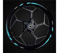 Motorbike Hub Decoration Motorcycle Wheel Stickers for Ninja 250 300 350 400 Rims Decal Rim Sticker Wheel Reflective Decoration Decals Wheel Rim Sticker Set(Color 7)