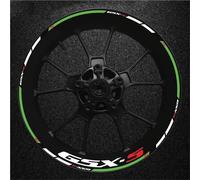 Motorbike Hub Decoration Motorcycle Wheel Stickers for Suzuki Gsx-s Gsxs1000 Gsxs 1000 Reflective Rim Decals Stripe Tape Wheel Rim Sticker Set(Color 12)