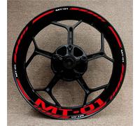 Motorbike Hub Decoration Motorcycle Wheel Stickers Rim Decals for YA&MAHA MT-01 MT01 MT 01 17 Inch Modified Decorative Stickers Wheel Rim Sticker Set(Color 21)