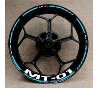 Motorbike Hub Decoration Motorcycle Wheel Stickers Rim Decals for YA&MAHA MT-01 MT01 MT 01 17 Inch Modified Decorative Stickers Wheel Rim Sticker Set(Color 14)