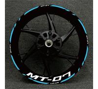 Motorbike Hub Decoration Motorcycle Wheel Stickers Rim Decals for YA&MAHA MT-07 MT07 MT 07 2022 Modified Decorative Stickers Wheel Rim Sticker Set(Color 10)
