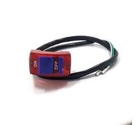 Motorbike Ignition Starter Button 22MM Motorcycle Flashing Switch Hand Bar Light ON OFF Button DC 12V Two Core Wire Universal Dirt Pit Bike ATV Handlebar Motorbike Parts(Red)