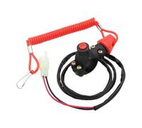 Motorbike Ignition Starter Button Compatible With Motorbike Emergency Kill Stop Engine Switch Push Button For Motorcycle ATV Boat Tether Lanyard Motorcycle Accessories(Red)