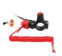 Motorbike Ignition Starter Button Diameter 21mm Motorcycle Switch Engine Lanyard Urgent Emergency Kill Stop Switches Push Button For Dirt Pit Bike ATV Quad Motorbike Accessories Parts(color1)