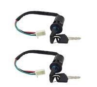 Motorbike Ignition Switch ATV Ignition Switch Key With Wire & Lock For Most Quad Dirt Bikes 50cc/70cc/110cc/125cc/150cc/250cc Motorbike ATV Quad Dirt Bike Scooter Key Ignition(2pcs)
