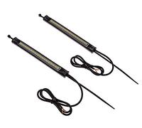 Motorbike Indicators LED Strips Amber + White Daytime Running Lights Fork Mount