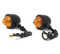 Motorbike Indicators Turn Signals Retro Classic Custom Bikes Trikes (Black)
