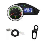 Motorbike Instrument Panels Universal Motorcycle Gauge Speedometer Tachometer Digital Instrument Odometer Meter For All 12V Motorcycles Speedometer(With Z Bracket)