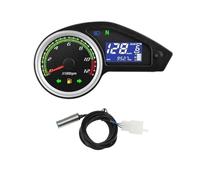 Motorbike Instrument Panels Universal Motorcycle Gauge Speedometer Tachometer Digital Instrument Odometer Meter For All 12V Motorcycles Speedometer(With Sensor)