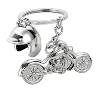 Motorbike Keyring with Helmet,Motorcycle & Motorcycle Helmet Keychain,3D Metal Keyring Pendant for Biker Gift,Personalized Motor Keychain Decoration,Motorbike Gift Keychains for Men,Women,Bag Charm
