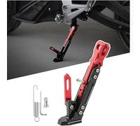 Motorbike Kickstands for Triumph Scrambler 2006 2007 2008-2016, Adjustable Side Parking Enlarged Foot Base Holder Kickstand Motorcycle Support Anti-Slip,A Red
