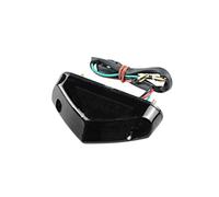 Motorbike LED Tail License Light 12V Rear Brake Lamp Pit Bike ATV Chopper Scooter Number Plate Taillight Tail Light(B Black)