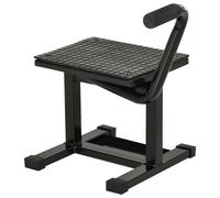 Motorbike Lift Table Black Steel Rubber 48x34x43cm 150kg Crank Jack AdjustableX