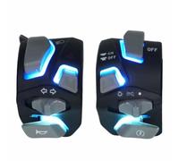 Motorbike Light Switches 7/8'' 22mm Motorcycle Handlebar Switch For Universal Headlight Warning Light Turn Flash Light Signal Horn Start Kill Button(Blue)