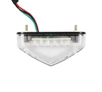 Motorbike light Universal 12V Motorcycle Tail Rear Light Lamp Taillight Motor Brake Stop Lights License Plate Light Moto Equipments Parts Access(Clear)