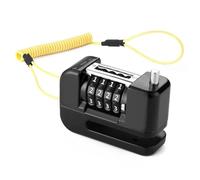 Motorbike Lock Security Motorcycle Chain and Padlo 1PC Disc Brake Combination Lock,Four Digit Code Anti-Theft Lock-Easy Setup,with A Reminder Cord(Black)
