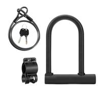 Motorbike Lock Security Motorcycle Chain and Padlo Scooter Padlock Anti-Theft Lock Chinese Style Locks U Shape Electric Cable Set MTB Road(with Cable Set 2)