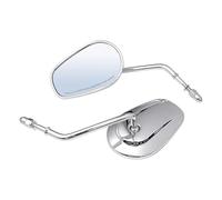 Motorbike Mirror 8mm Motorcycle Rear View Side Mirrors For Touring For Road For King For Fatboy For Sportster Xl883 1200 For Forty For Eight For Dyna(Chrome)