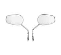 Motorbike Mirror 8mm Motorcycle Rear View Side Mirrors For Touring For Road For King For Fatboy For Sportster Xl883 1200 For Forty For Eight For Dyna(Pearl Chrome)