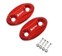Motorbike mirror plugs Mirror Hole Decorative Cover Rearview Base Baffle Eliminators Cap For BMW S1000RR 2009 2010 2011 2012 2013 2014 2015 2016 2017 2018(Black- Silver)