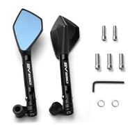 Motorbike Mirror Set Motorcycle RearView Side Mirror For SUZUKI SV 650 X SV650X SV650 2003 2004 Wing Mirrors Degree Rotatable Rearview Mirrors(Black)