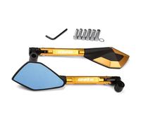 Motorbike Mirror Set Motorcycle Side View Mirror For Suzuki Gixxer 150 250 RearView Mirrors With Screws Handlebar Clamps Rearview Mirrors(Gold)