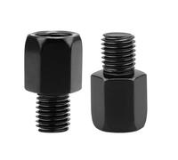 Motorbike Mirrors 1 Pair M10 M8 Conversion Bolt Clockwise Right Hand Thread Black Mirror Adapters Motorcycle Rearview Mirrors(2x M8M10 (RR))