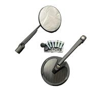 Motorbike Mirrors 1 Pair Universal Motorcycle True Carbon Fiber Handle Side Rearview Mirrors Motorbike Motorcycle Wing Mirror(A)