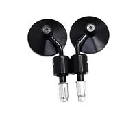 Motorbike Mirrors 2Pcs/Pair Universal Motorcycle Aaccessories Round Bar End Rear Mirrors Rearview Mirror Rear View Mirrors(Black)