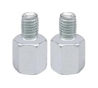 Motorbike Mirrors 2pcs Universal M8 M10 Motorcycle Side Mirror Adapter Screw Rear View Clockwise Bolt Thread Parts Rearview Mirrors(Silver(M10-M8))