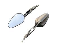 Motorbike Mirrors Foldable Motorcycle Rearview Mirror 2pcs Oval 10MM Scooter E-Bike Back Side Convex Motorbike Motorcycle Wing Mirror