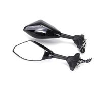 Motorbike Mirrors For Aprilia For GPR125 RS125 For Factory For RSV4R For RSV4 RF For RSV4 RR Racing Rearview Mirrors With Turn Signals LED Motorbike Rearview Mirror(Black-Clear)