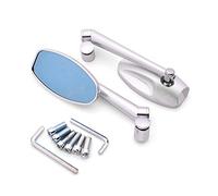 Motorbike Mirrors For D&UCATI Universal 10mm Rearview Mirror CNC Moto Billet Side Mirrors For Monster 696 S2R 800 For Monster 696 M 400 600 620 750 900(Silver)