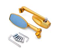 Motorbike Mirrors For D&UCATI Universal 10mm Rearview Mirror CNC Moto Billet Side Mirrors For Monster 696 S2R 800 For Monster 696 M 400 600 620 750 900(Gold)