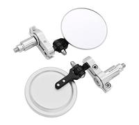 Motorbike Mirrors For H X11 CBR250R Cbr 250 R VFR 1200 ST 1300 Motorcycle Mirror 22/24mm Handle Bar End Rearview Side Mirrors(Silver)