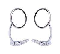 Motorbike Mirrors For Kasasaki Universal 7/8" Chrome Round Motorcycle Bar End Mirrors Rearview Mirrors Motorbike Rearview Mirror