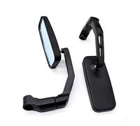 Motorbike Mirrors For NMAX 155 For Y&AMAHA XSR300 XSR 250 Motorcycle Mirror Aluminum Rearview Mirrors Blue Glass Mirror(Black)