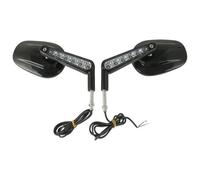 Motorbike Mirrors For V-ROD For VRSCF 2009-2017 8MM Motorcycle Motor Rear View Side Mirrors LED Turn Signal Motorcycle Wing Mirror(Gloss Black)