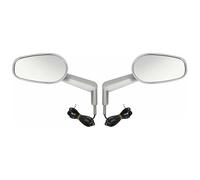 Motorbike Mirrors For V-ROD For VRSCF 2009-2017 8MM Motorcycle Motor Rear View Side Mirrors LED Turn Signal Motorcycle Wing Mirror(Chrome)