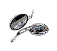 Motorbike Mirrors For Vulcan 900 For Vulcan 1500 For Vulcan S 650 Universal Motorcycle Rear View Mirrors 10mm Chrome Oval Custom Side Mirrors